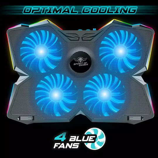 Spirit of Gamer Air Blade 500 RGB Cooling Pad για Laptop έως 17.3" με 4 Ανεμιστήρες