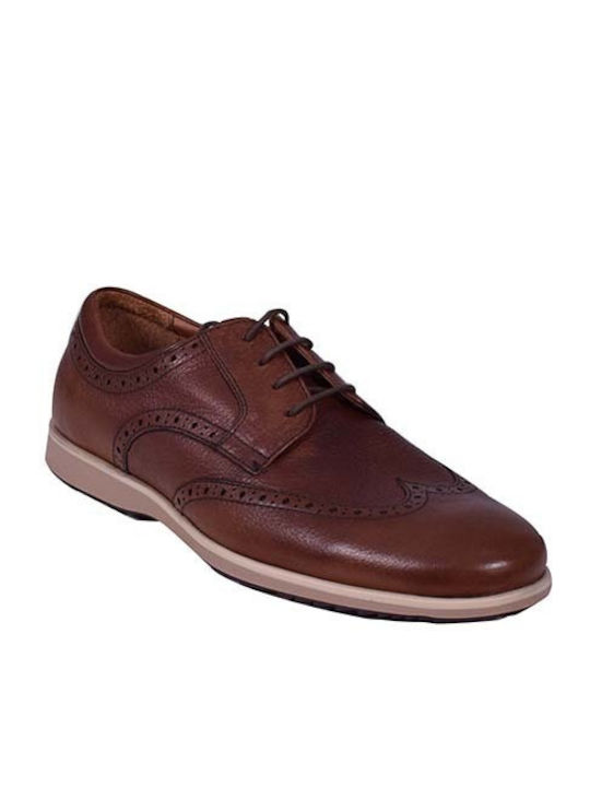 Geox Blainey Tumb Δερμάτινα Ανδρικά Oxfords Καφέ