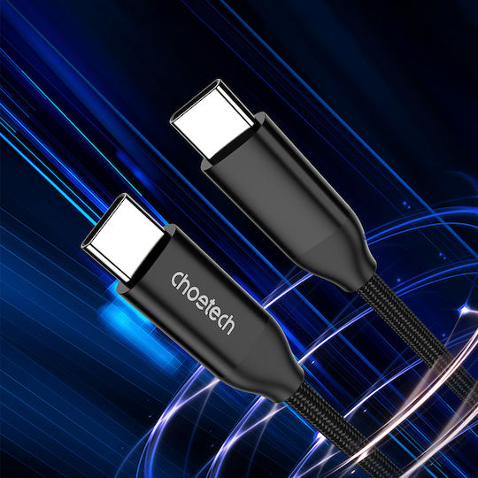 Choetech XCC-1036 Geflochtenes USB 3.1 Kabel USB-C männlich - USB-C 240W PD Schwarz 2m