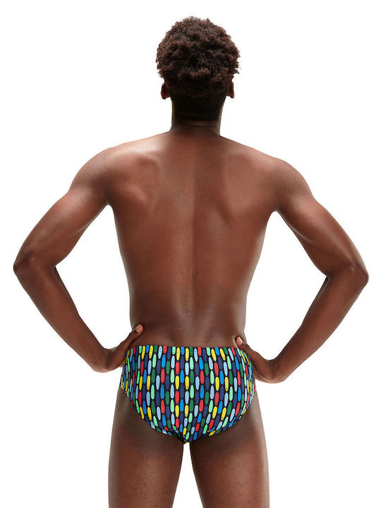 Speedo Allover Brief Men's Swimwear Slip Multicolour with Patterns