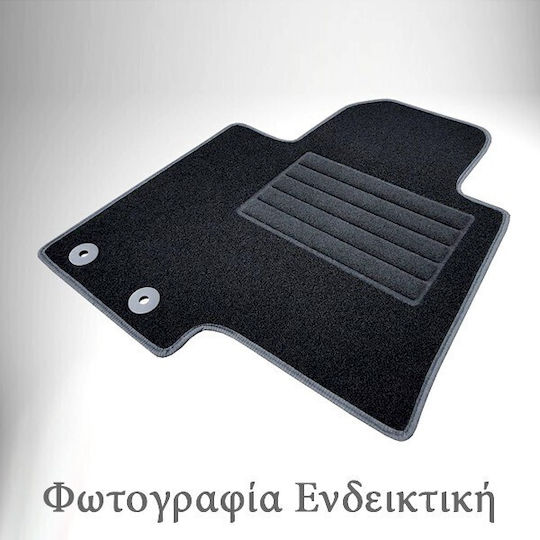 Cik Set of Front and Rear Mats 4pcs from Carpet for Mercedes-Benz A Class Black