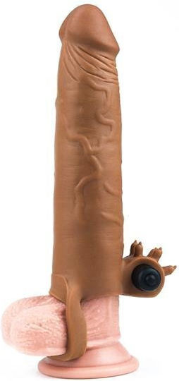 Lovetoy Pleasure Xtender Penis Extension With Brown Vibration 19.5cm