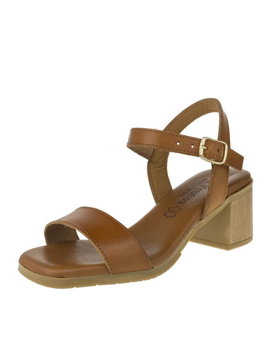 Leather Sandals Anatomic Tabac Brown