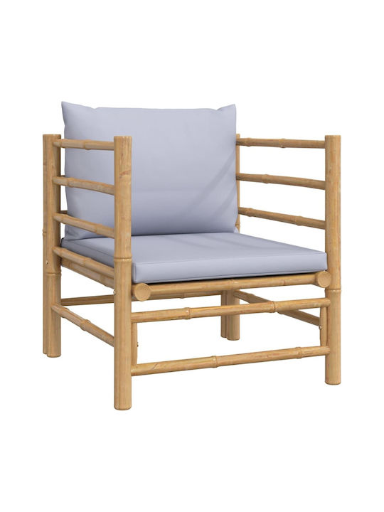 Set Cameră De Zi Exterior 6 Piese Natural Cu Perne