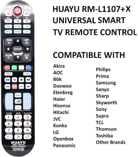 Huayu Universal Remote Control RM-L1107+X for Τηλεοράσεις