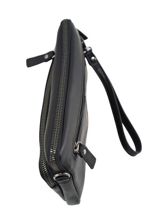 Leather Men's Bag Handbag Black