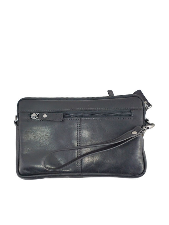Leather Men's Bag Handbag Black