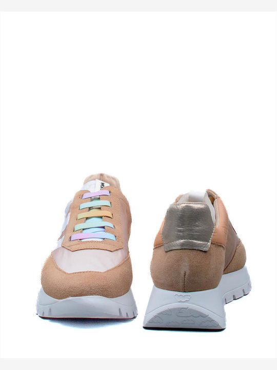 Damen Anatomisch Flatforms Sneakers Beige