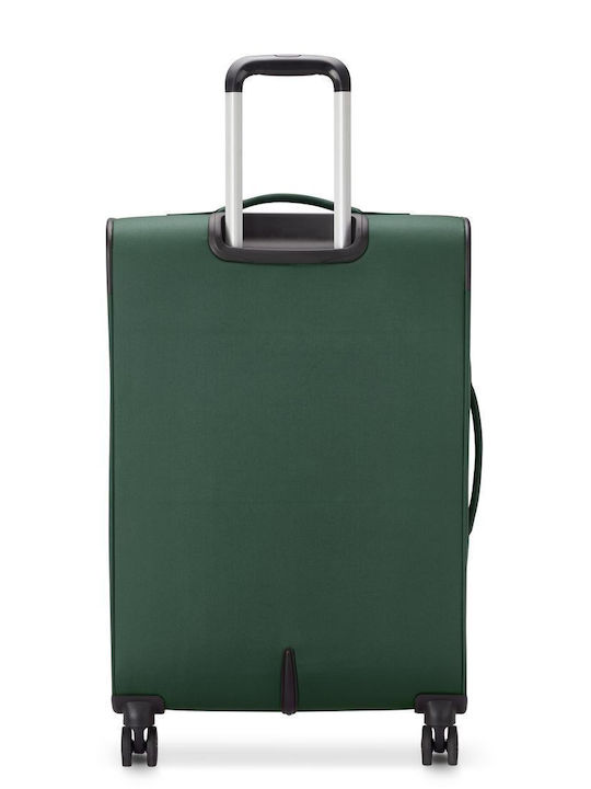 Delsey Pin Up Medium Travel Suitcase Fabric Green with 4 Wheels Height 69cm 343081103