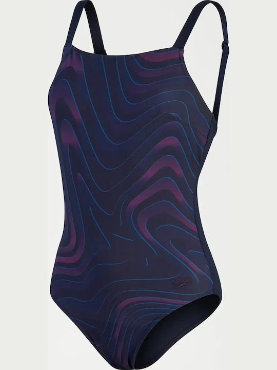 Athletic Swimsuit Navy Blue