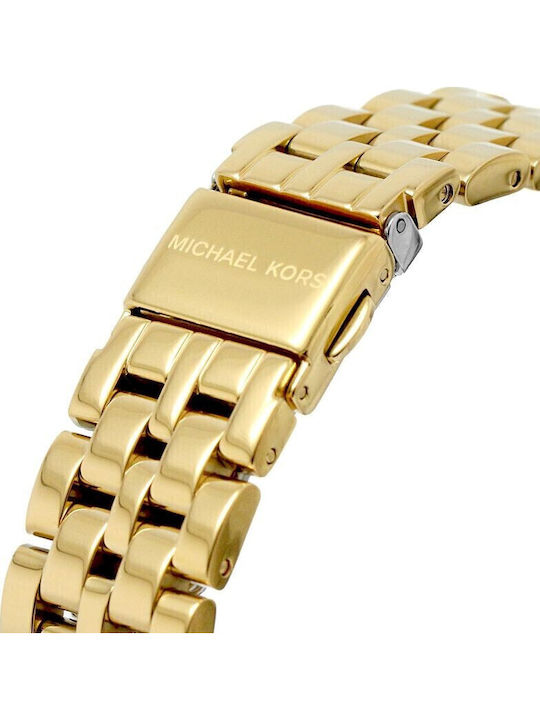 Michael Kors Harlowe Γυναικείο Ρολόι 38mm Μπαταρίας με Χρυσό Μεταλλικό Μπρασελέ