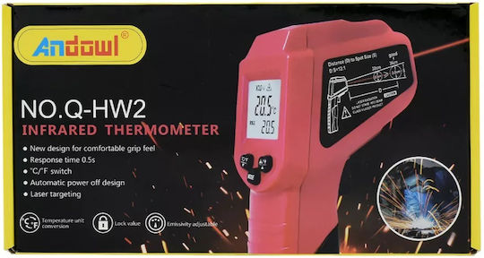 Andowl Infrared Thermometer -50°C to 550°C with Distance Ratio 12:1 Q-HW2