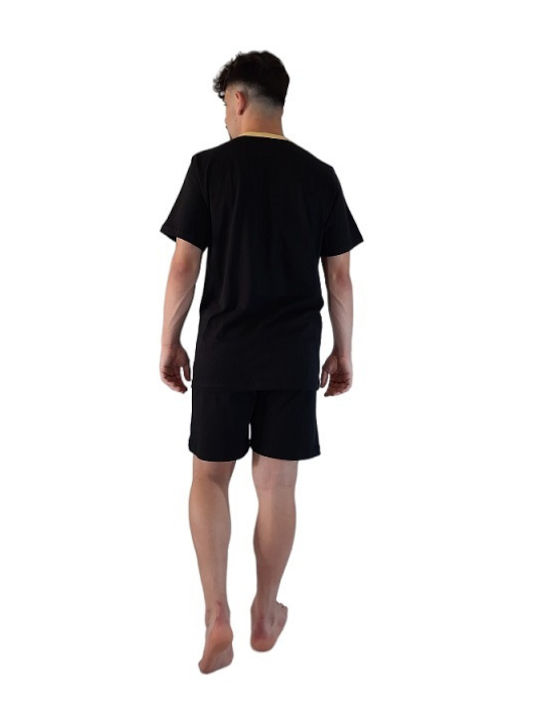 Men's Short Sleeve and Short Pants Pyjama Fashion Factory-1135 ANTHRACITE