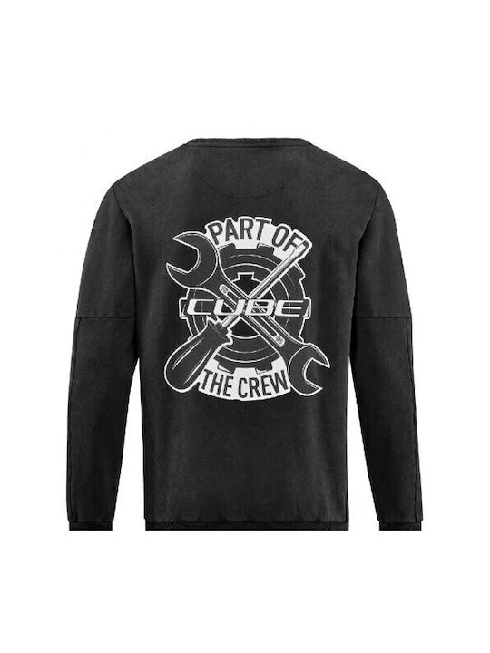 CUBE Work Functional Sweater Ανδρική Μακρυμάνικη Μπλούζα Ποδηλασίας Μαύρη