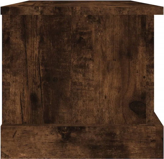 vidaXL Storage Box Καπνιστή Wooden Decorative Trunk Brown 50x30x28cm