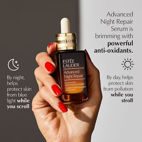 Estee Lauder Advanced Night Repair Recovery Multi Complex Moisturizing & Anti-aging Serum Face with Peptides & Hyaluronic Acid for Detoxification & Radiance 7ml