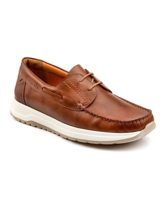 Boxer Men's Leather Moccasins Tabac Brown