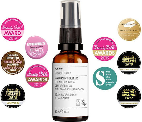 Evolve Beauty Moisturizing & Anti-aging Serum Face with Hyaluronic Acid 30ml