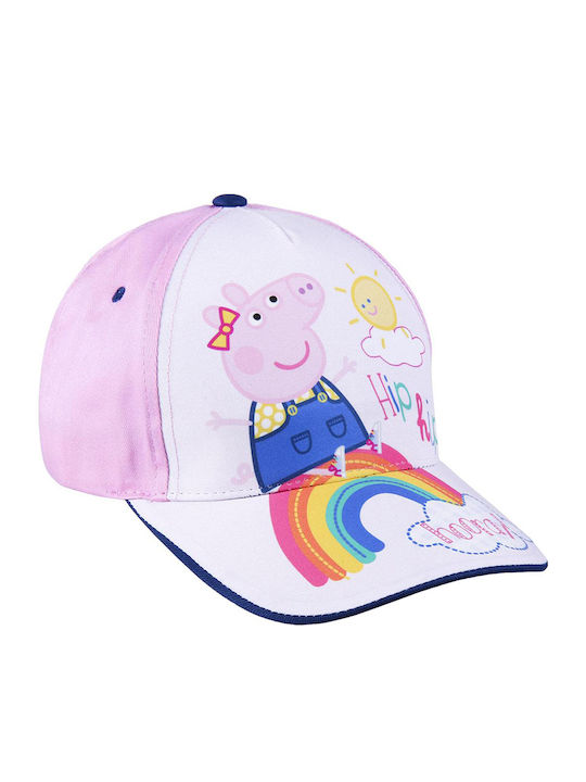 Cerda Kids' Hat Jockey Fabric Peppa Pig Pink