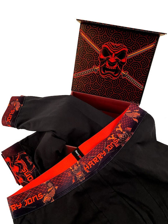 Samurai Herren Boxershorts Schwarz 3Packung