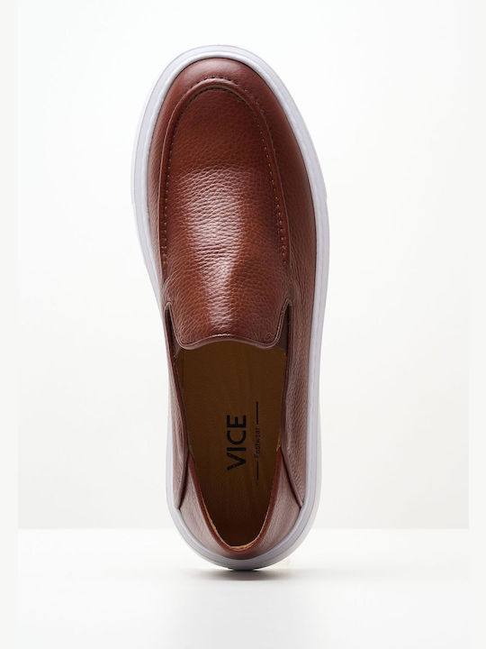 Vice Footwear Δερμάτινα Ανδρικά Loafers σε Ταμπά Χρώμα