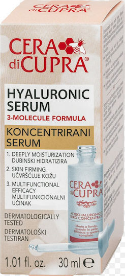 Cera di Cupra Acid Moisturizing & Anti-aging Serum Face with Hyaluronic Acid for Detoxification & Firming 30ml