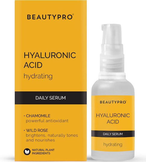 Beauty Pro Hydrating 1% Acid Feuchtigkeitsspendend Serum Gesicht mit Hyaluronsäure für Revitalisierung 30ml