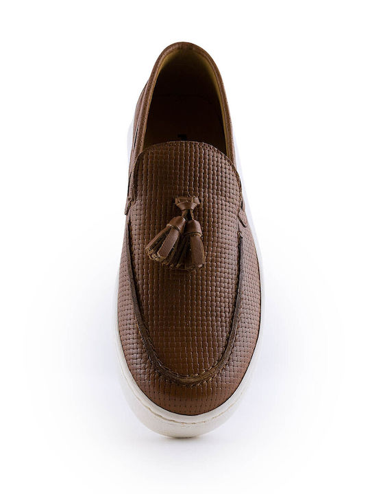 Fentini Men's Leather Moccasins Tabac Brown