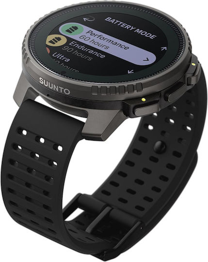 Suunto Vertical Solar Titanium 49mm Waterproof Smartwatch with Heart Rate Monitor (Black)