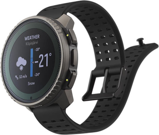 Suunto Vertical Solar Titanium 49mm Waterproof Smartwatch with Heart Rate Monitor (Black)