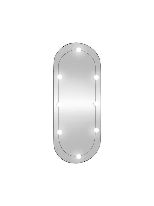 vidaXL Wall Mirror Oval with White Glass Frame 40x90cm 1pcs