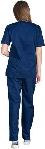 Alezi Unisex Σετ Ιατρικό Παντελόνι και Μπλούζα Navy Μπλε από Βαμβάκι και Πολυεστέρα