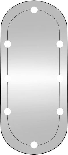 vidaXL Καθρέπτης Τοίχου Οβάλ με LED Φωτισμό 30x80cm
