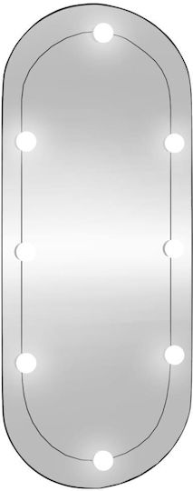 vidaXL Καθρέπτης Οβάλ με LED Φωτισμό