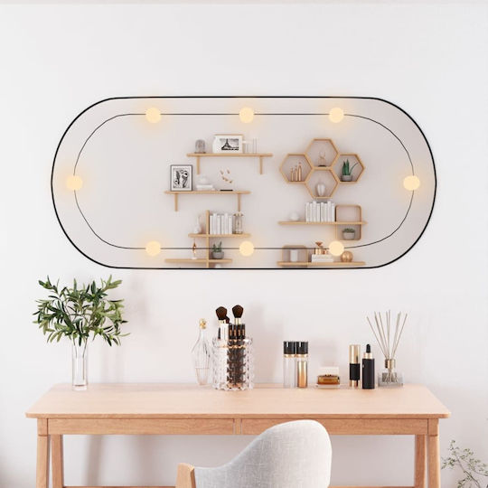 vidaXL Wandspiegel Oval mit LED Beleuchtung 45x100cm 1Stück