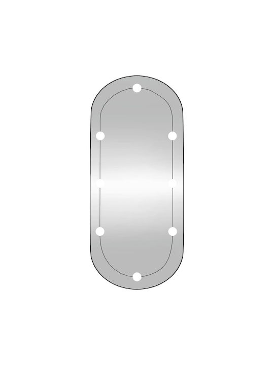 vidaXL Oglindă de Perete Ovală cu Iluminare LED 45x100cm 1buc