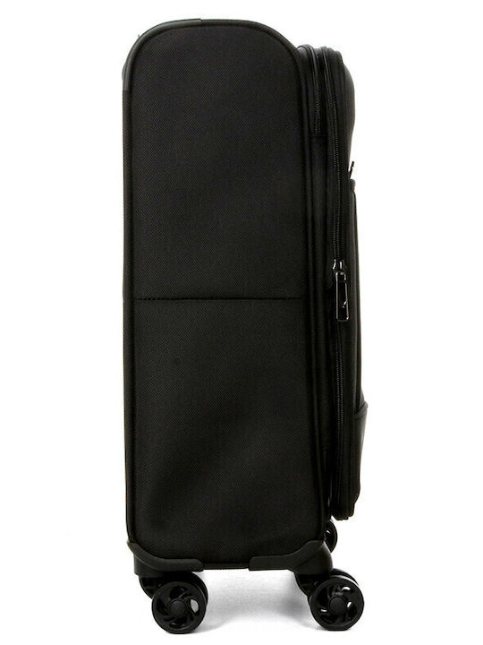 Airtex Paris 27930 Cabin Travel Suitcase Fabric Black with 4 Wheels Height 35cm