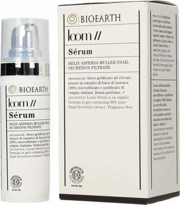 Bioearth Loom Αντιγηραντικό Serum Προσώπου με Έκκριμα Σαλιγκαριού & Υαλουρονικό Οξύ 30ml