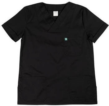 Alezi Classic Unisex Σετ Ιατρικό Παντελόνι και Μπλούζα Μαύρο από Βαμβάκι και Πολυεστέρα