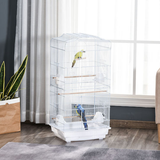 Pawhut Bird Cage 46.5x35.5x92cm. D10-018V01WT