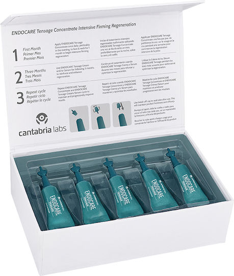 Cantabria labs Endocare Tendage Concentrate Ενυδατικό & Αντιγηραντικό Serum Προσώπου με Πεπτίδια για Αποτοξίνωση & Λάμψη 10x2ml