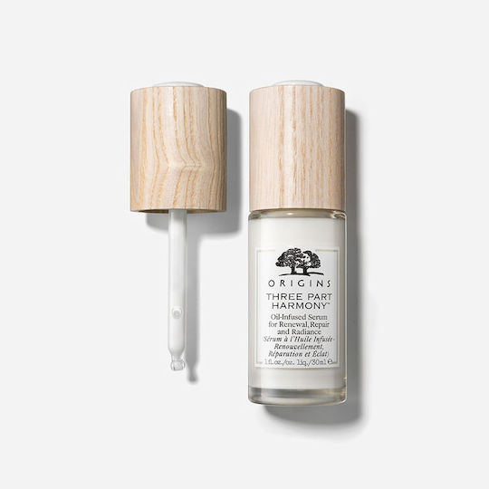 Origins Three Part Harmony Oil-Infused for Renewal, Moisturizing & Anti-aging Serum Face for Radiance & Firming 30ml