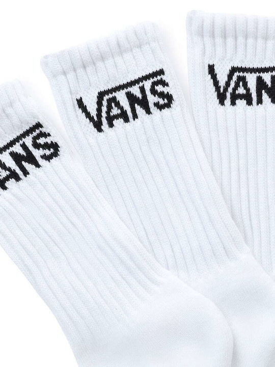 Vans Șosete pentru Copii Înălțime până la genunchi Albe 3 Perechi