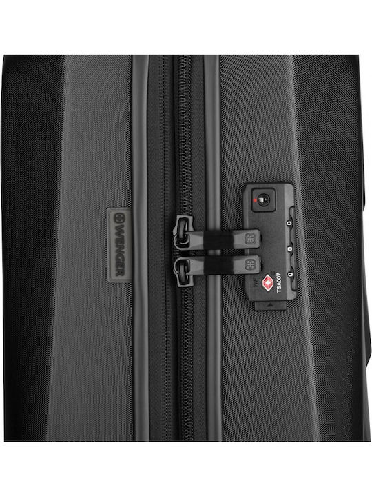 Wenger Prymo Medium Hard Black Suitcase With 4 Wheels Height 65cm