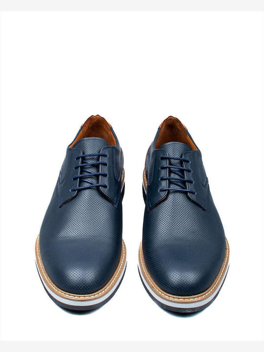 Men's Leather Casual Shoes Blue