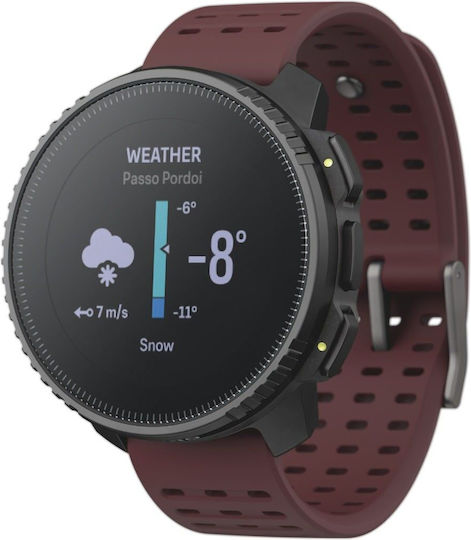 Suunto Vertical Stainless Steel 49mm Smartwatch with Heart Rate Monitor (Black Ruby)
