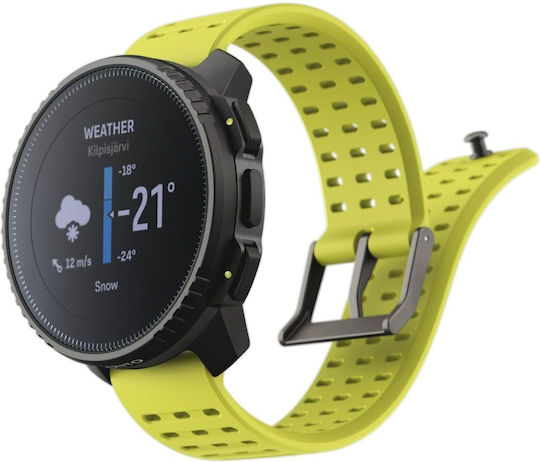 Suunto Vertical Stainless Steel 49mm Smartwatch with Heart Rate Monitor (Black Lime)