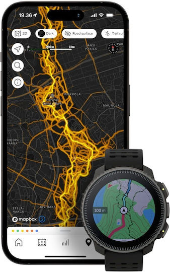 Suunto Vertical Stainless Steel 49mm Smartwatch with Heart Rate Monitor (All Black)