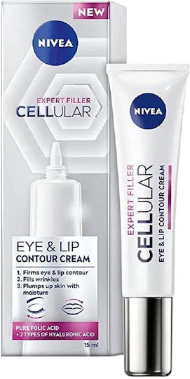 Nivea Cellular Anti-Age Κρέμα Ματιών & Χειλιών για Αντιγήρανση 15ml