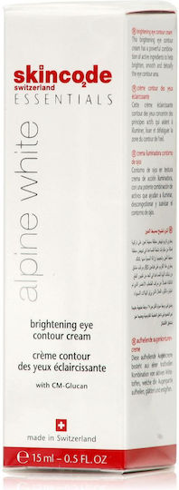 Skincode Essentials Alpine White Κρέμα Ματιών για Μαύρους Κύκλους 15ml